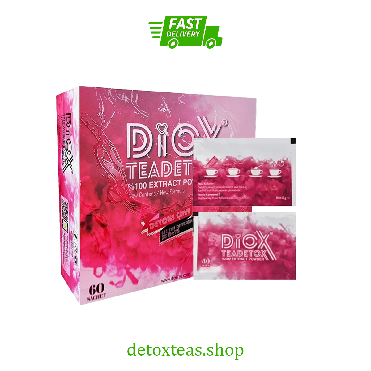 Diox Tea Detox Tea 60 Sachet - Original