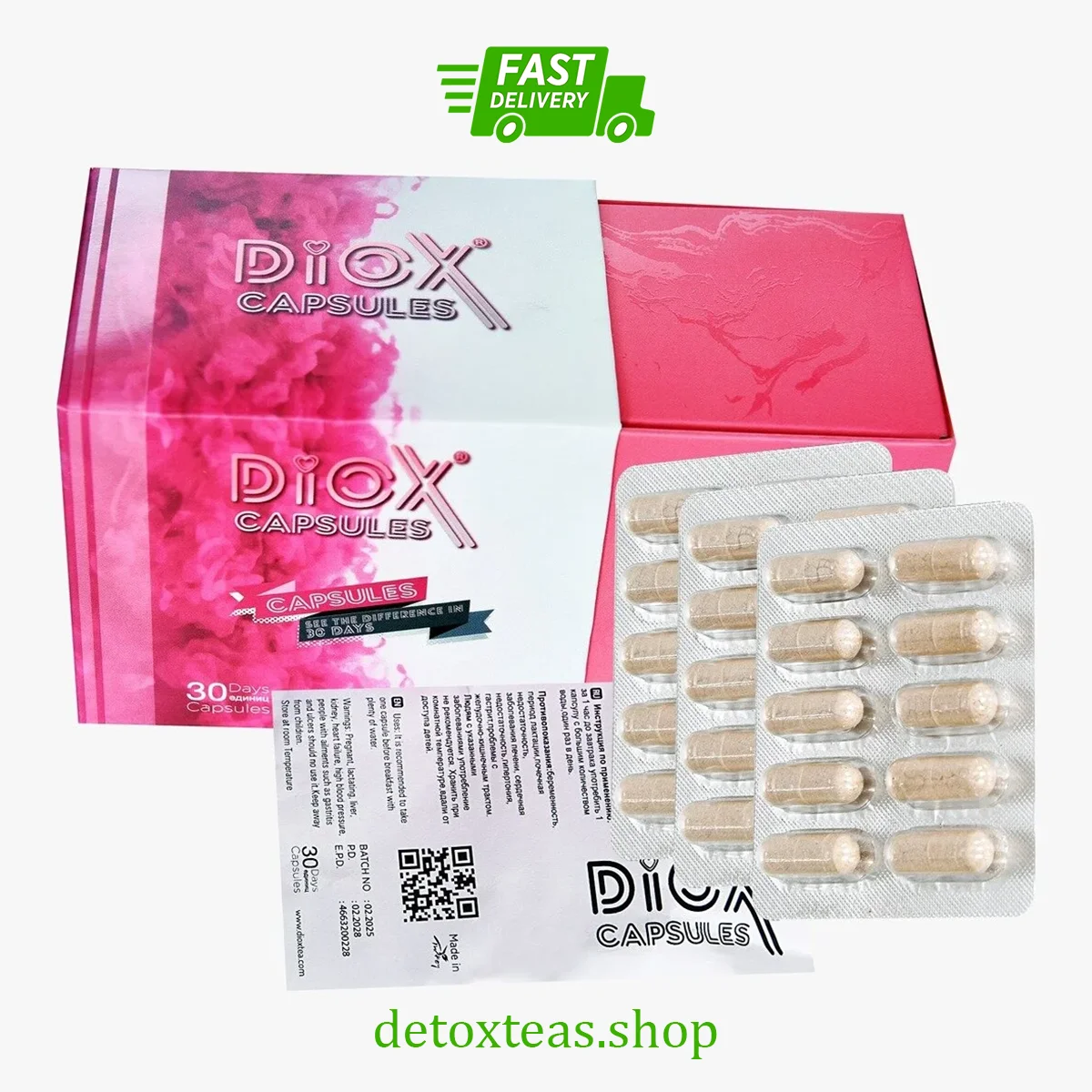Diox Cap Detox Capsules Original – 30 Days